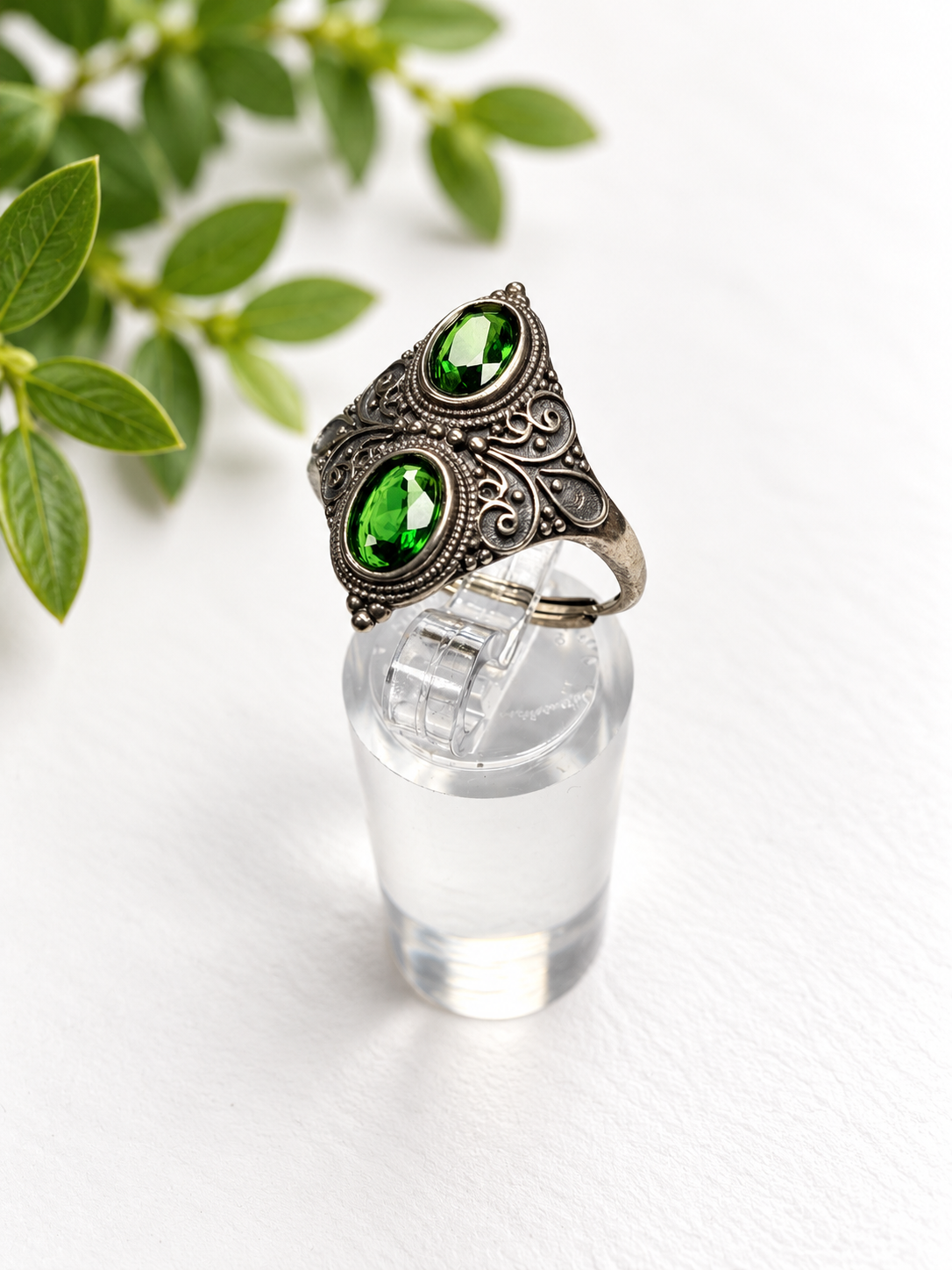 Diopside ring - S925