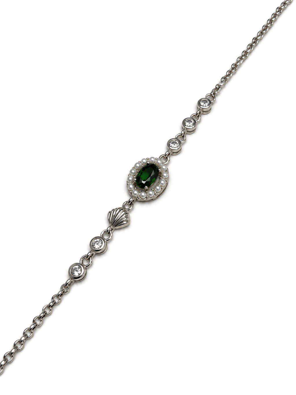 Diopside parel Armband - S925