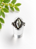 Black Shell ring - S925