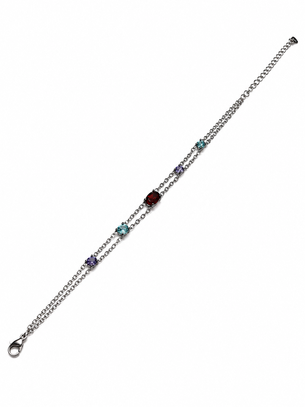 Multicolor edelsteen Armband - S925