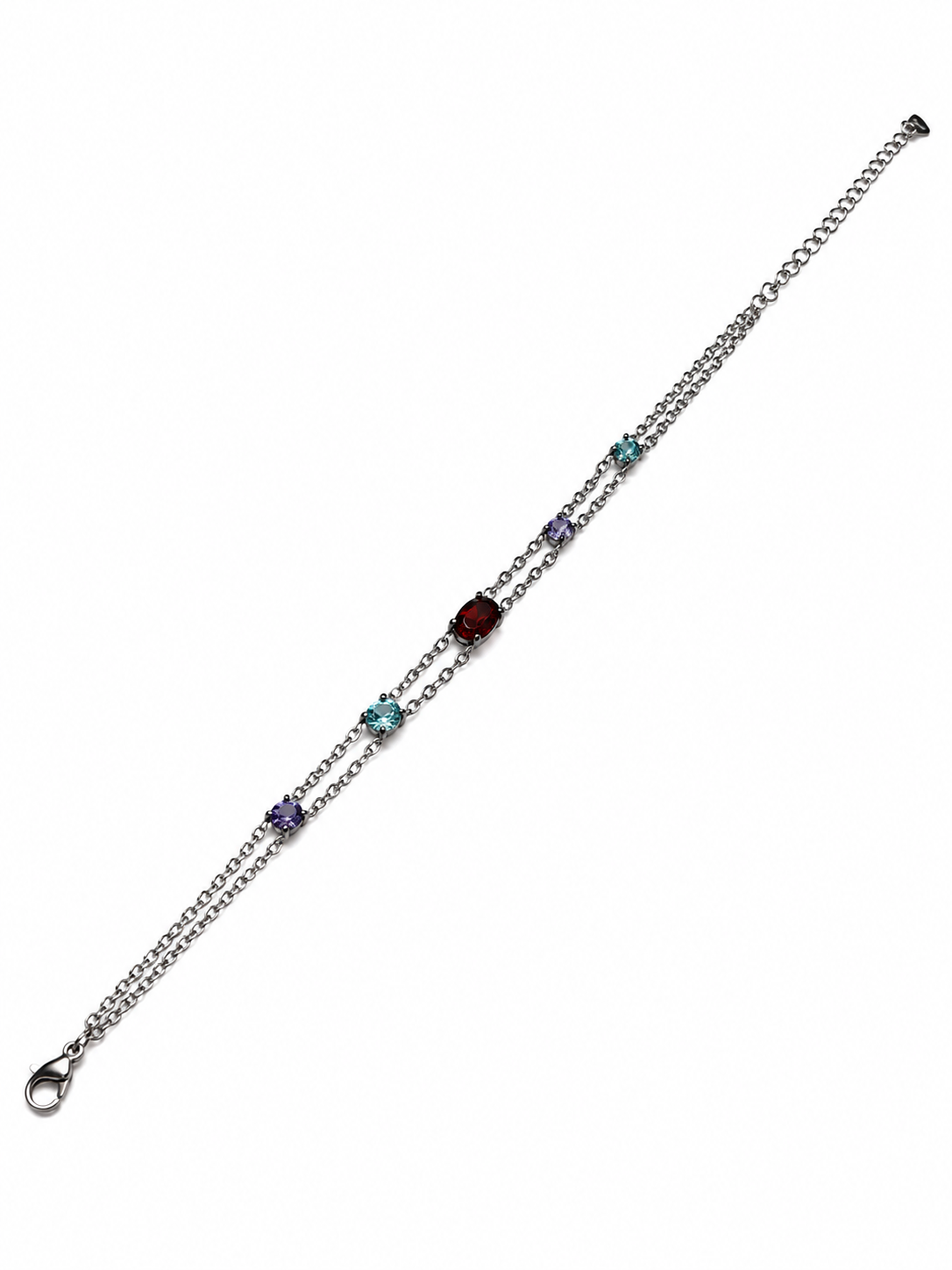 Multicolor edelsteen Armband - S925