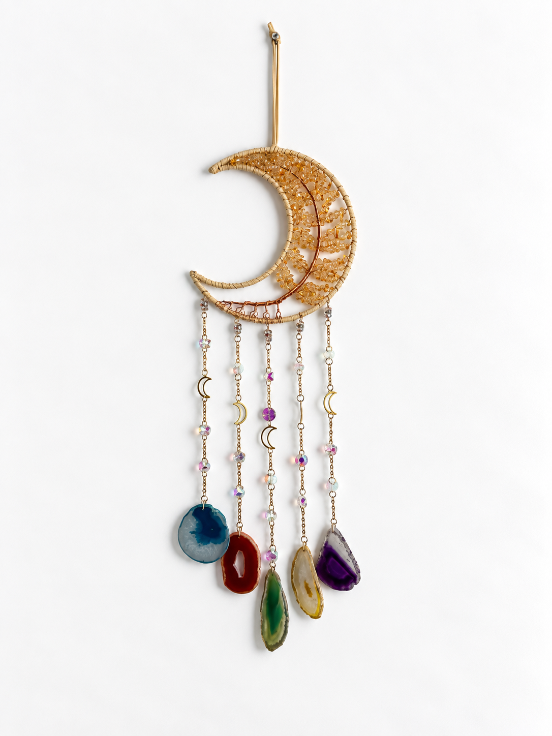 Maanhanger met Citrien & Agaat