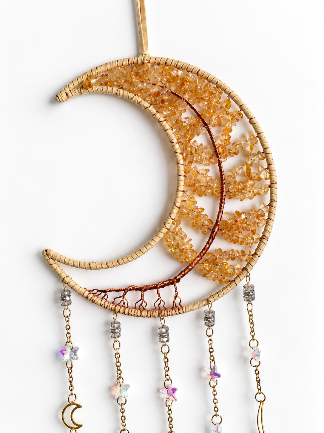 Maanhanger met Citrien & Agaat